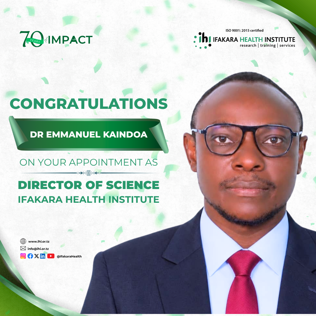 APPOINTMENT: Ifakara names its new Director of Science