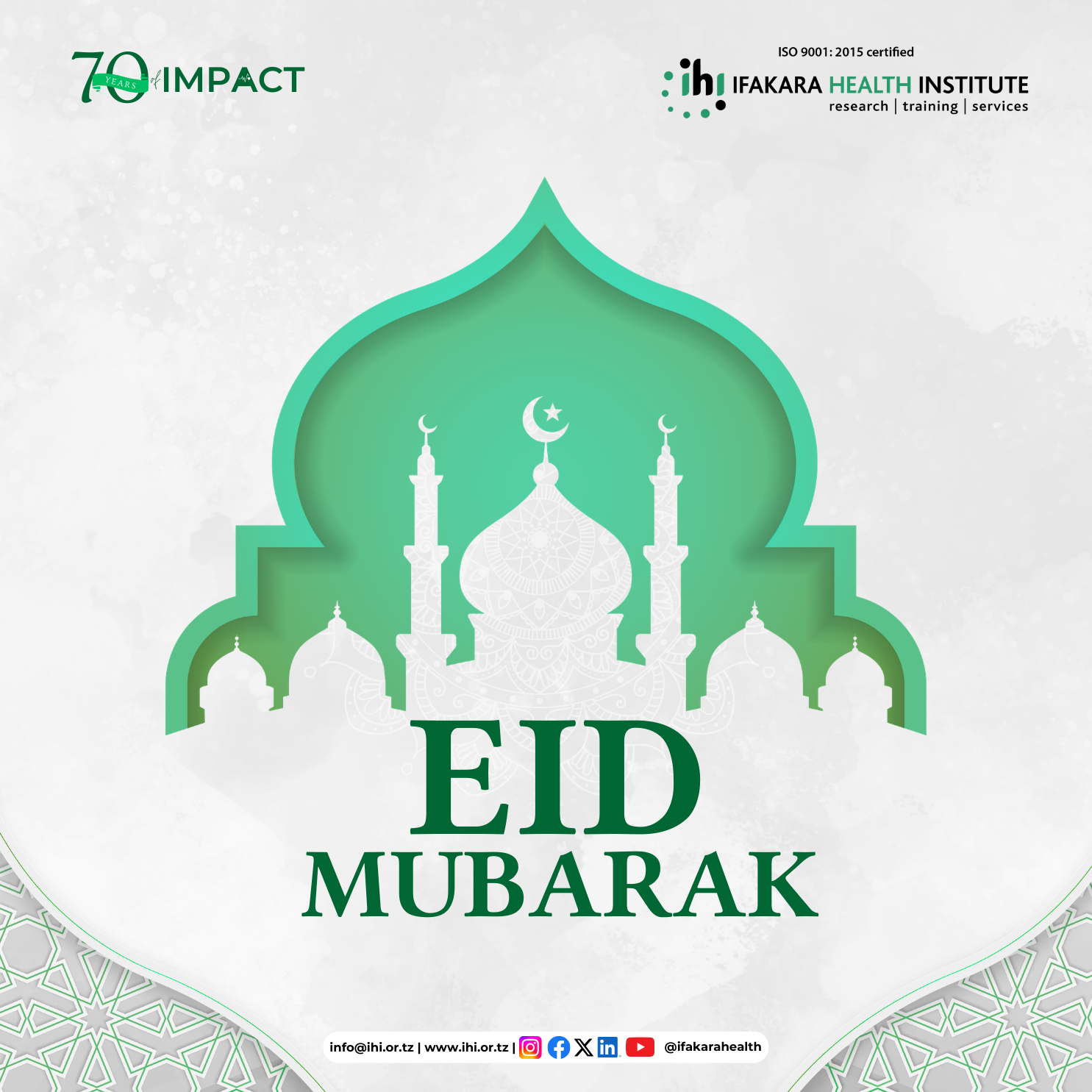 HOLIDAY:  Eid al-Fitr holiday message to all our partners