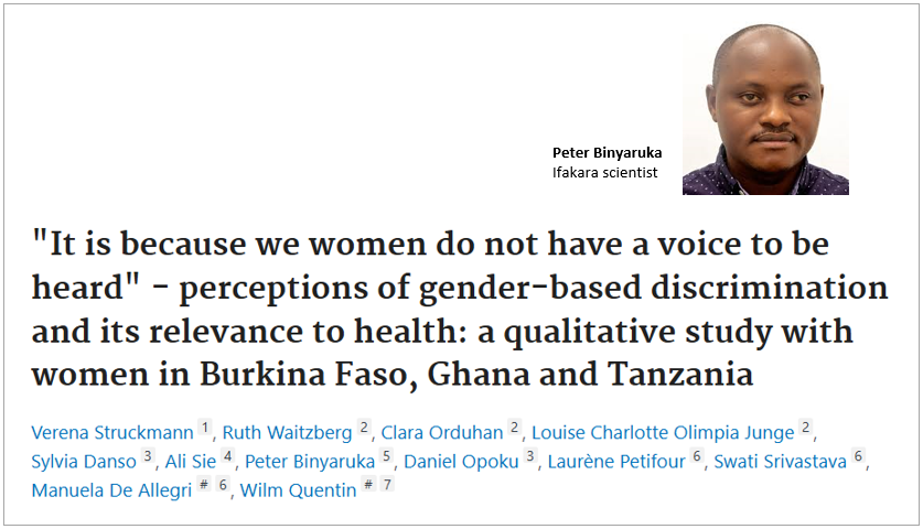 GENDER: Study links discrimination to poor health outcomes for women in Africa
