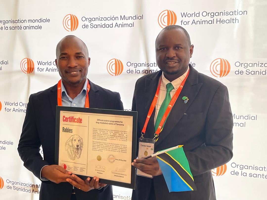 RECOGNITION: Tanzania earns global nod for its rabies control efforts