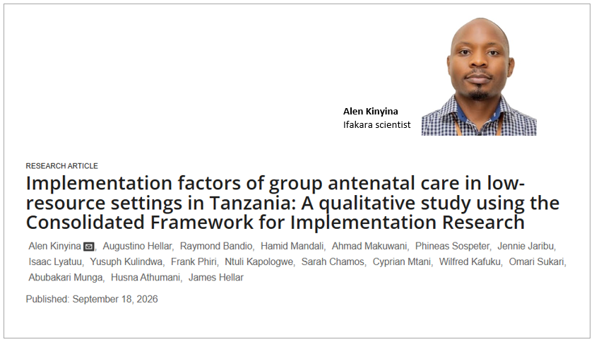 MATERNAL HEALTH: Lessons on implementing group antenatal care in Geita, Tanzania