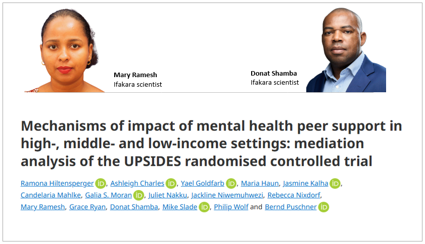 MENTAL HEALTH:  Peer support aids recovery by building hope, social connection