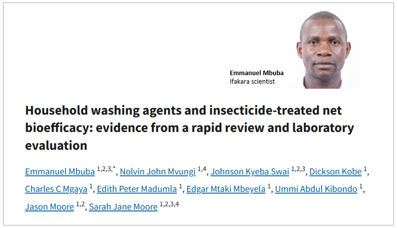 TREATED NETS: Repeated washing reduces ability to kill mosquitoes