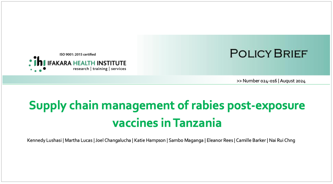 POLICY: Improving rabies vaccine supply in Tanzania