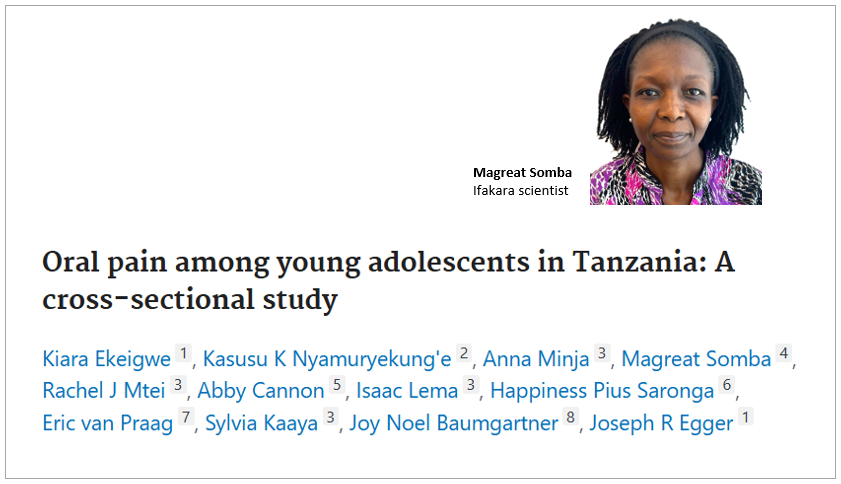 ORAL HEALTH: Study highlights the impact of oral pain on the wellbeing of Tanzanian adolescents