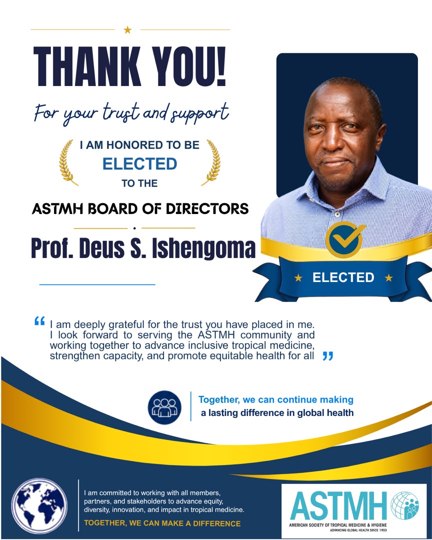 MILESTONE:  Ifakara researcher elected to ASTMH board