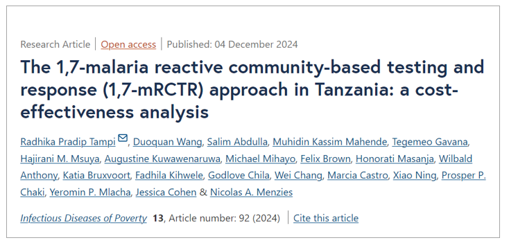 GROUNDBREAKING: Study finds proven Chinese malaria control strategy cost-effective in Africa