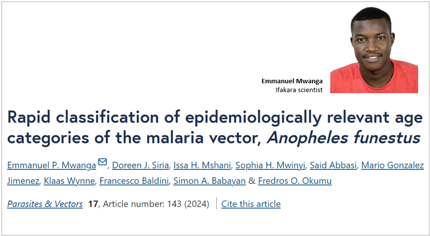 SURVEILLANCE: New method for determining malaria mosquito age groups
