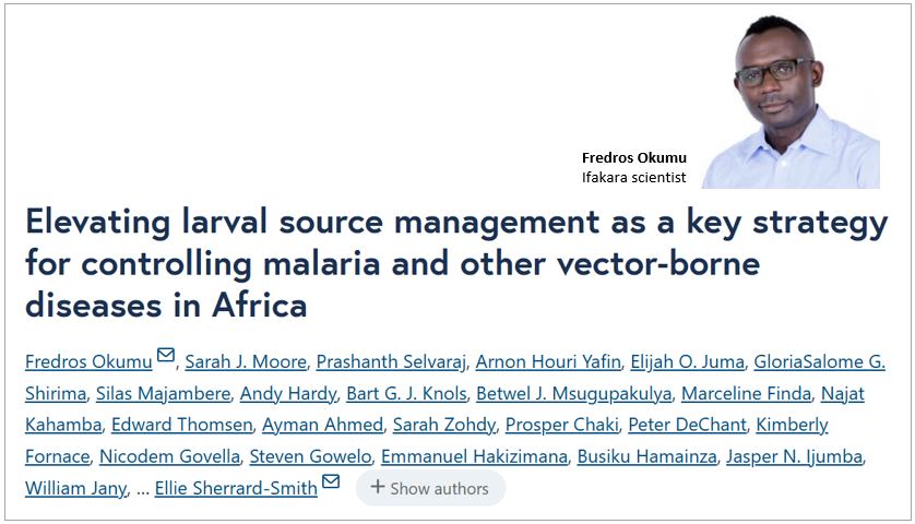 LETTER: Experts call for increased investment in Larval Source Management for malaria control