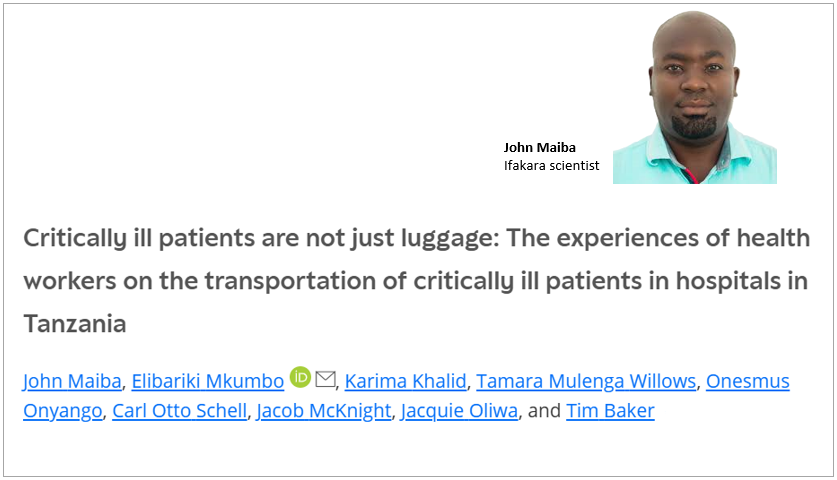 CARE: Making transfers safer for critically ill patients in Tanzania