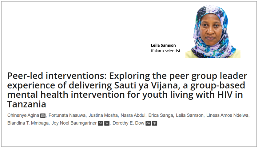 MENTAL HEALTH: This peer support program offers opportunity to improve care for HIV positive youth in Tanzania