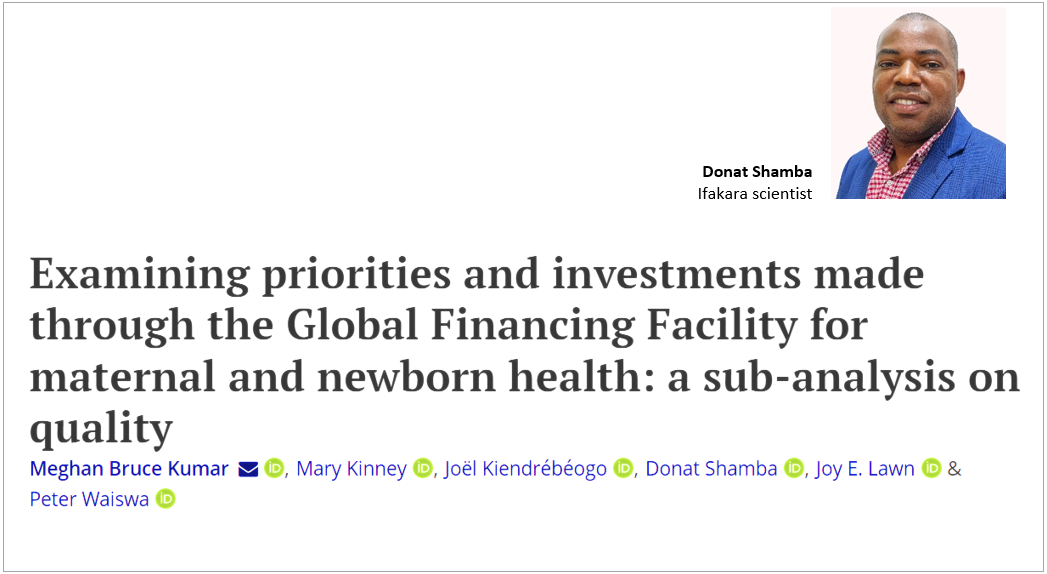 QUALITY CARE: Transforming maternal, newborn health with integrated, person-centered care