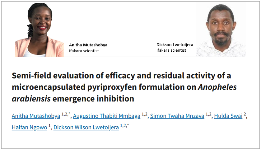 MALARIA CONTROL: Targeting mosquitoes early at the source