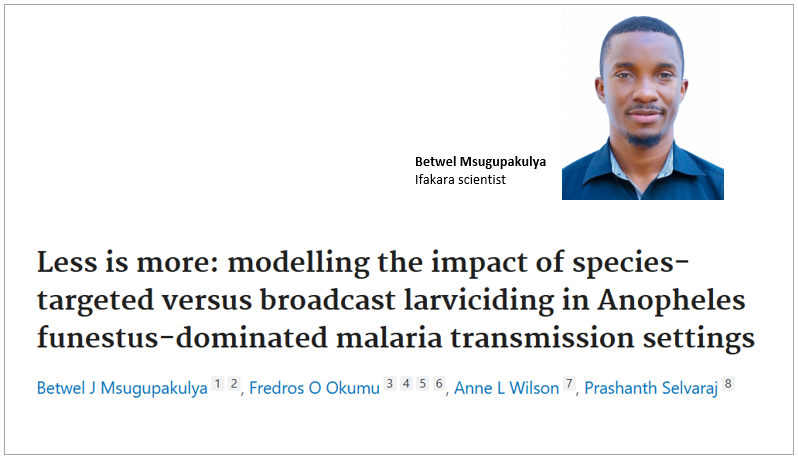 MALARIA CONTROL: Targeting the right mosquito could make prevention cheaper and more effective