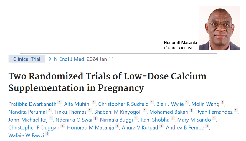 MATERNAL HEALTH: Trial finds low-dose calcium supplementation effective