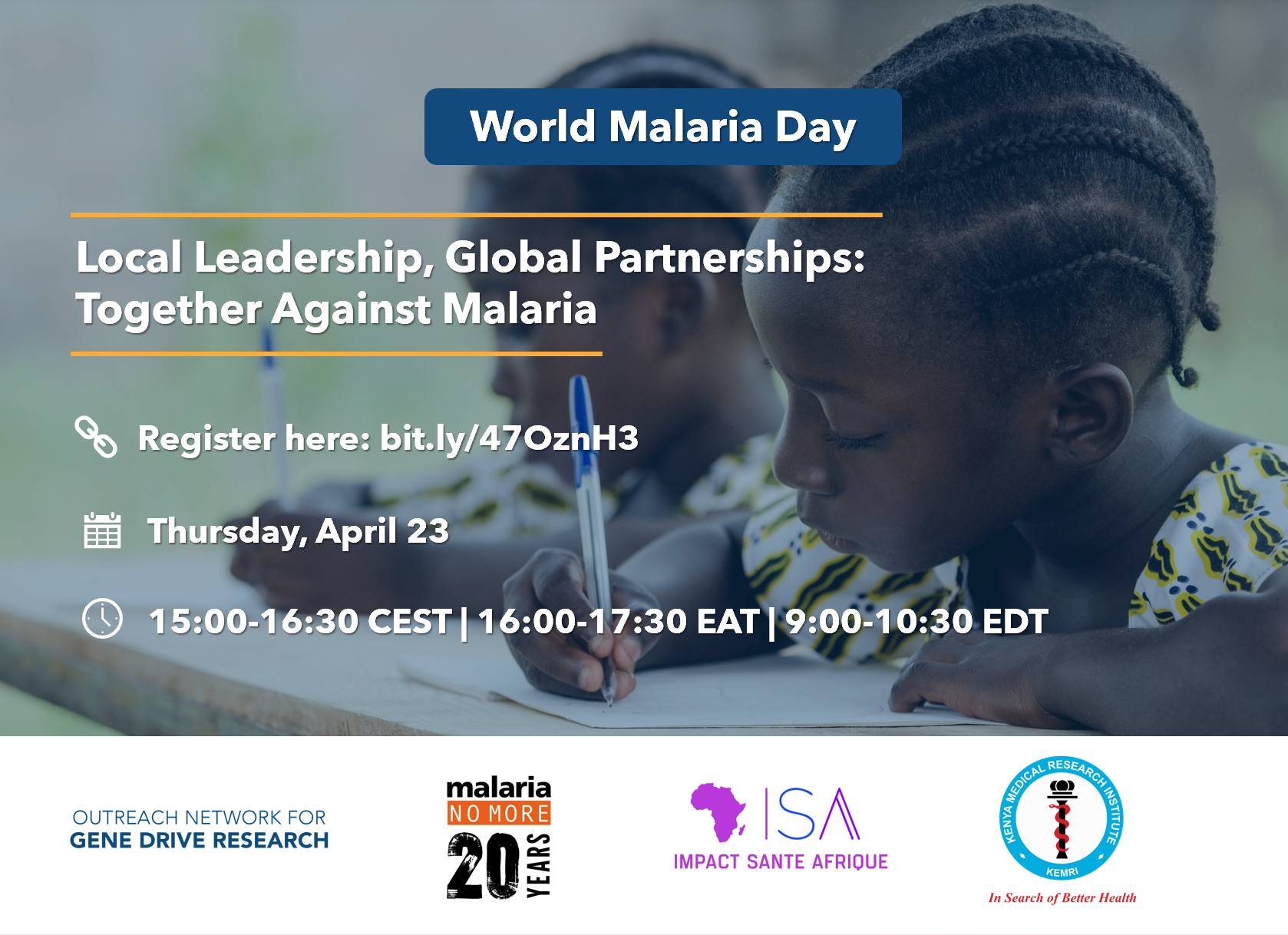 WEBINAR:  Ifakara to join global malaria dialogue on leadership and partnerships